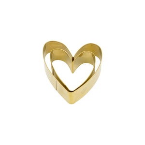 Set van 2 uitsteekvormen hartje goud