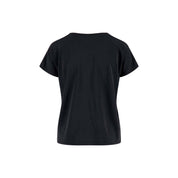 T-shirt met v-hals - off black