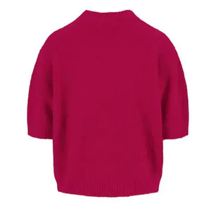 Trui met boothals - Roze rood