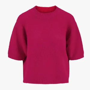 Trui met boothals - Roze rood