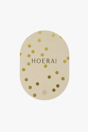 Wenskaart ovaal - Hoera