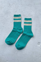 Her Socks Varsity - Espresso
