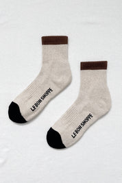 Girlfriend socks - Color block black coffee