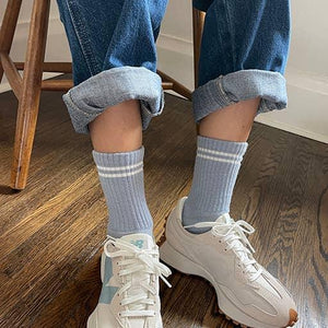 Boyfriend Socks - Powder Blue