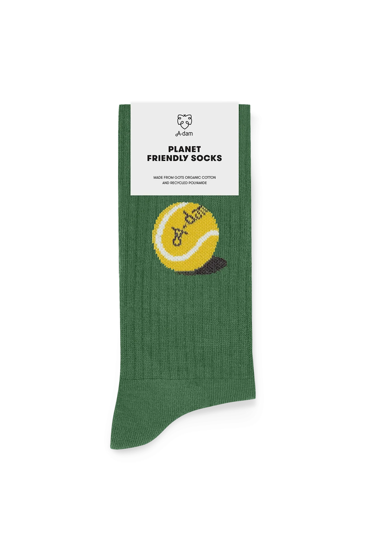 green tennisball crew socks