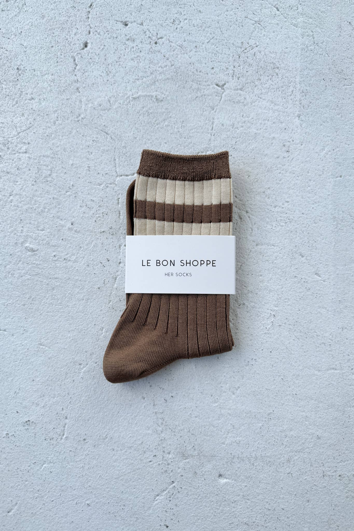 Her Socks Varsity - Espresso