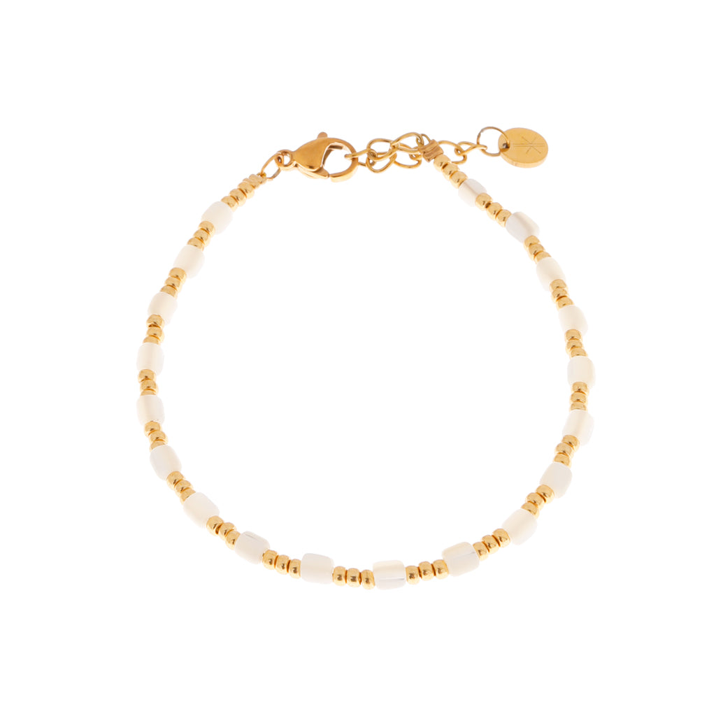 Armband - White blossom gold