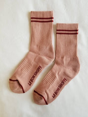 Boyfriend Socks - Amour Pink