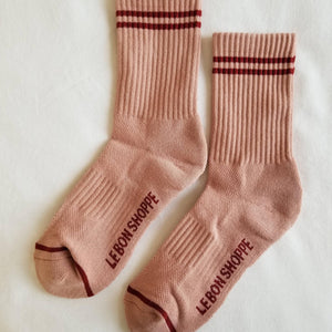 Boyfriend Socks - Amour Pink