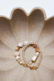 beige cat eye - armband