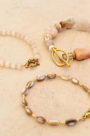 beige cat eye - armband