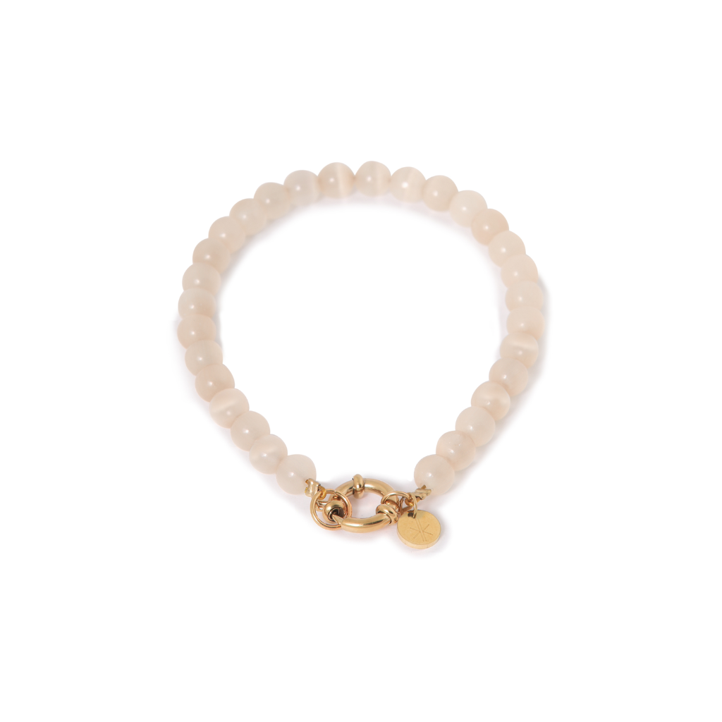 beige cat eye - armband