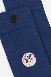 Blue baseball socks