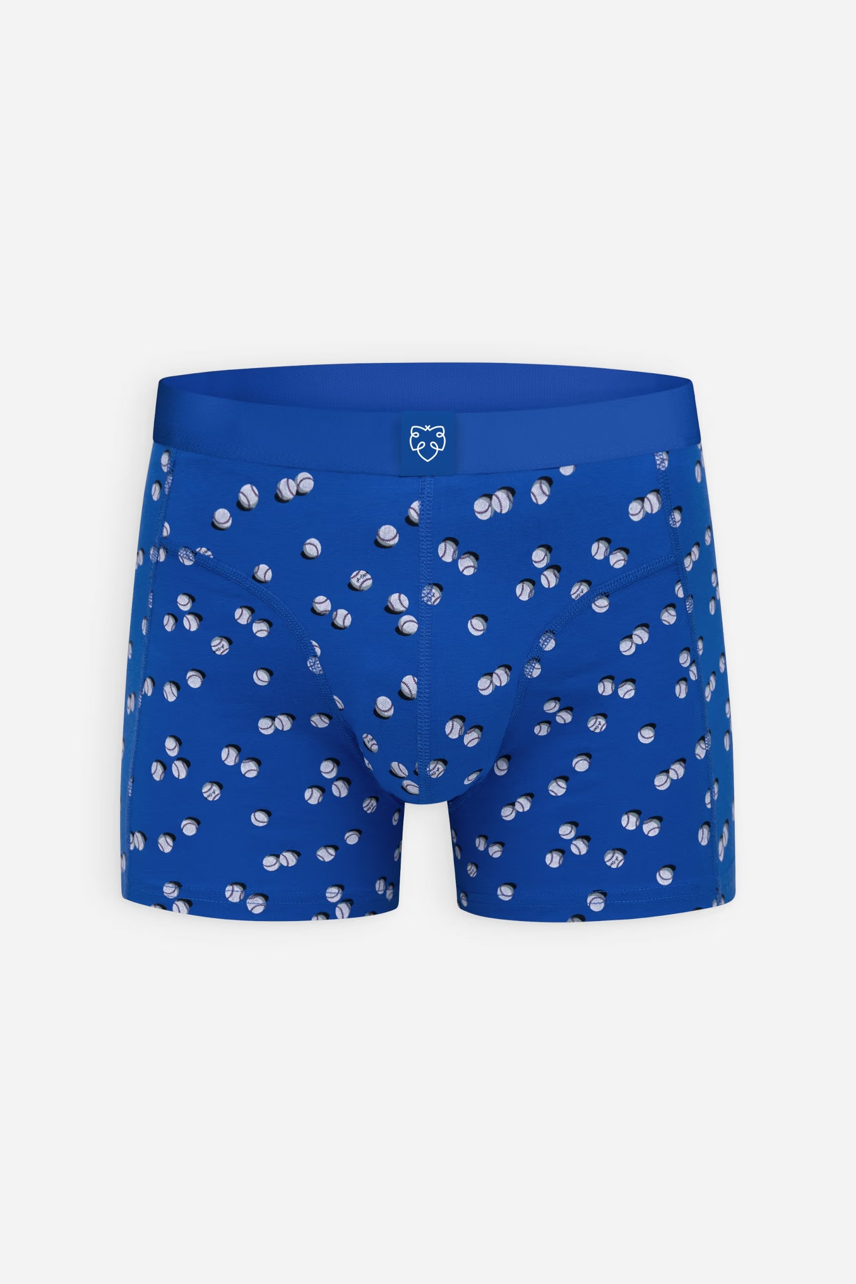 Blue baseballs boxer brief