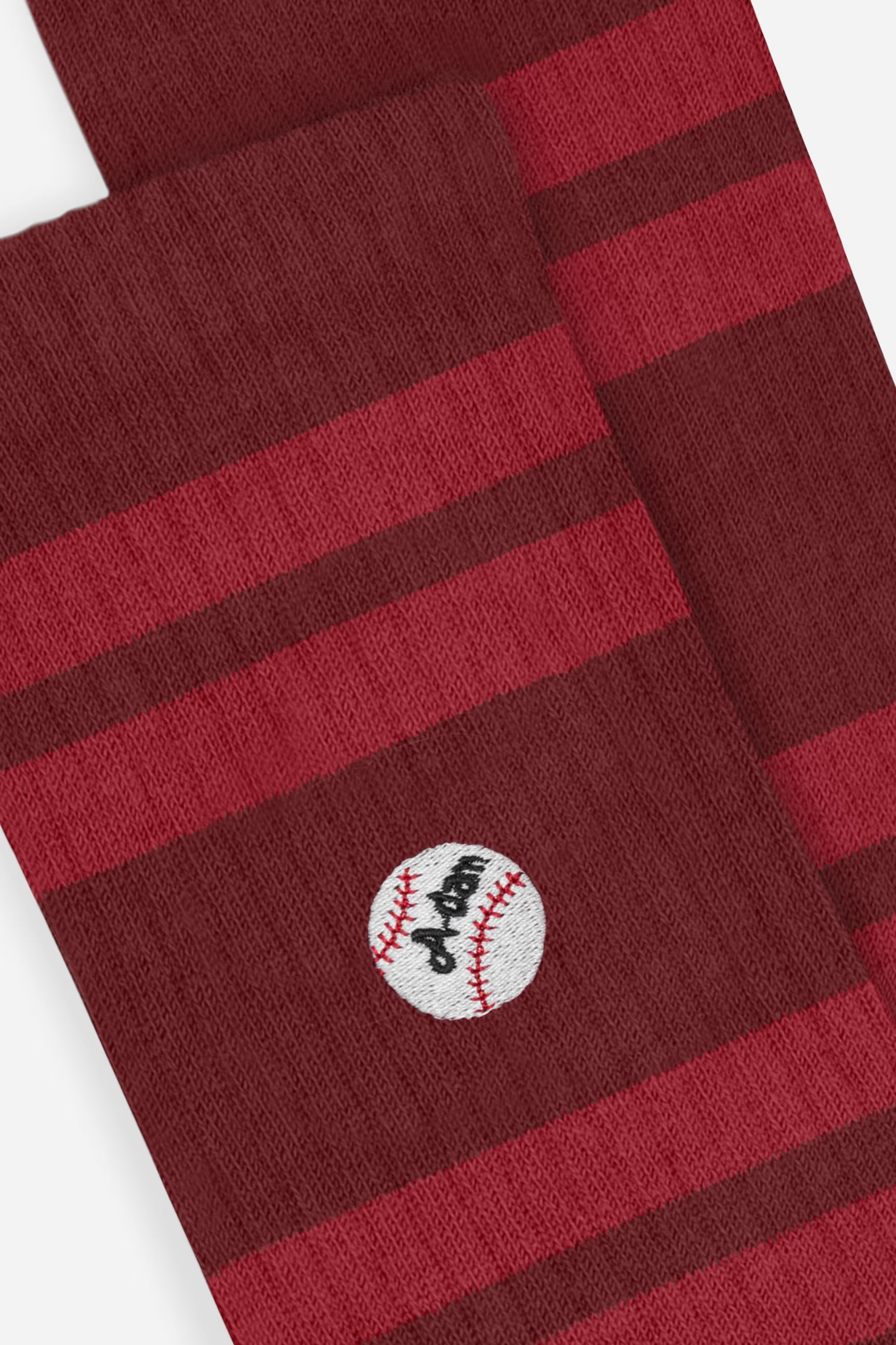 burgundy baseball crew socks