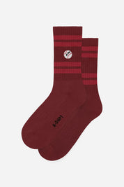 burgundy baseball crew socks