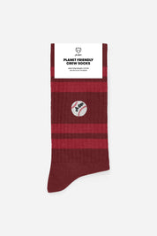 burgundy baseball crew socks