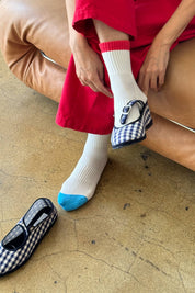 Girlfriend socks - Color block blue Red