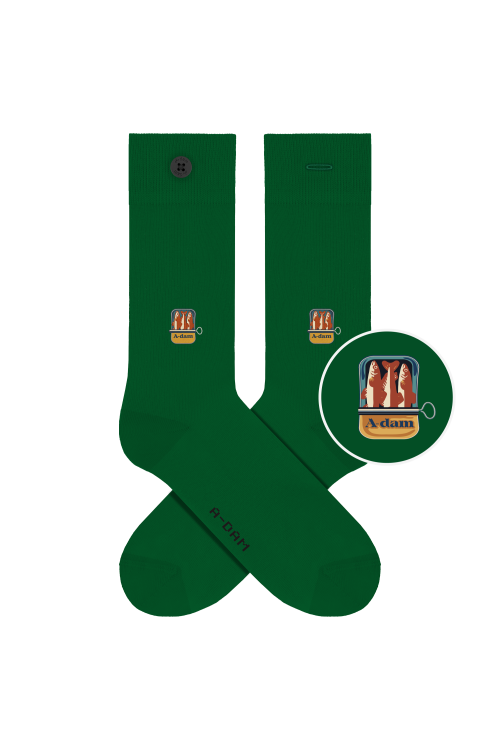 Canned sardines green socks