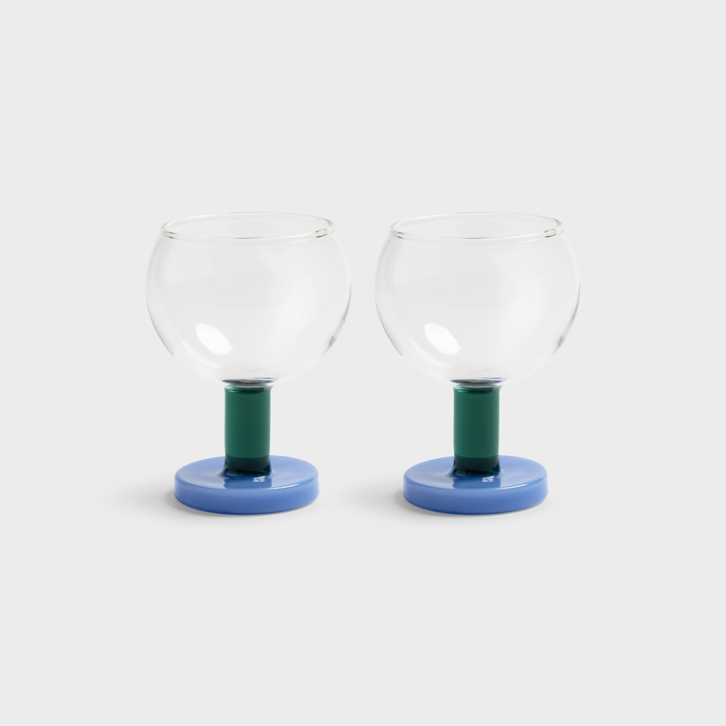 cantine glazen set/2 - blue