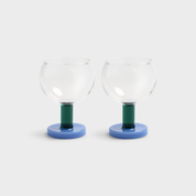 cantine glazen set/2 - blue