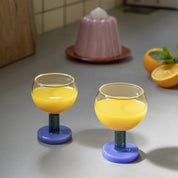 cantine glazen set/2 - blue