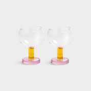 cantine glazen set/2 - pink