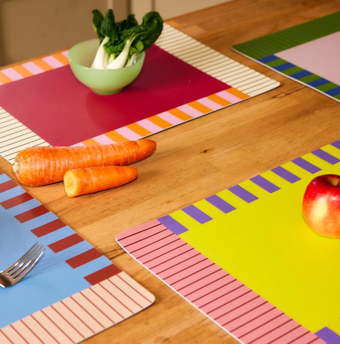 coloured mix and match - set/4 placemats