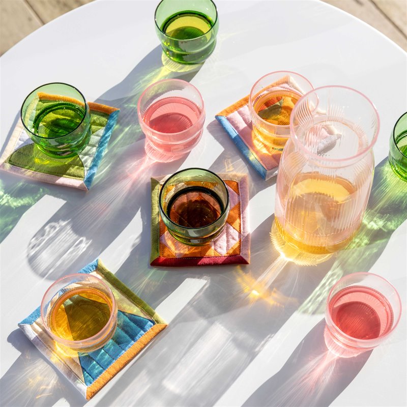 circus glass s/4 - pink