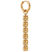 Classic square hoop - oorbel