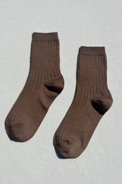 Her Socks cotton - Dark tan