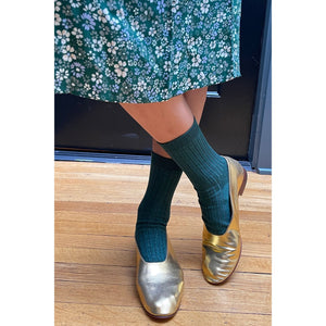 Her Socks - Spruce glitter