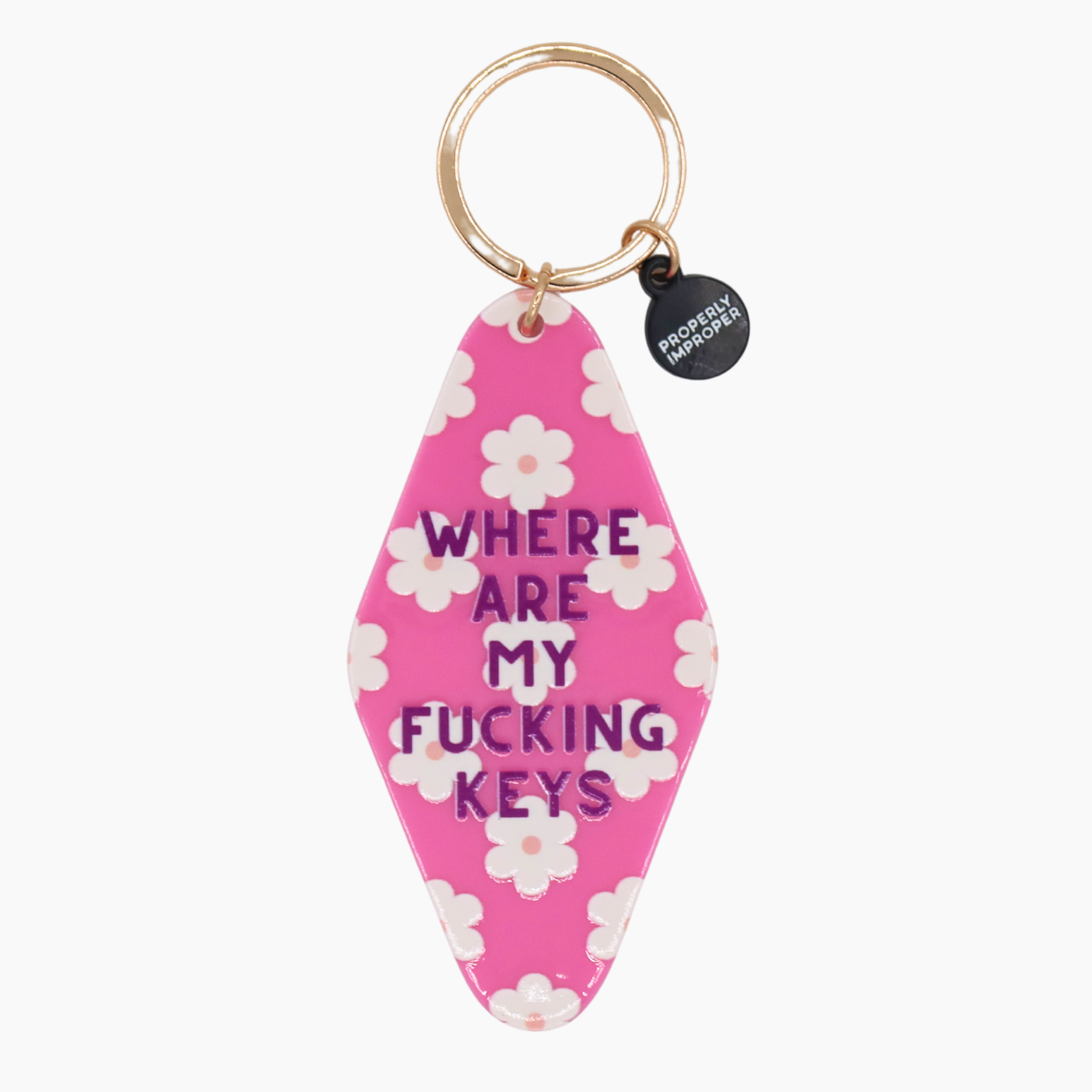 where are my keys roze - sleutelhanger
