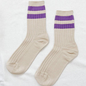 Her Socks Varsity - Espresso