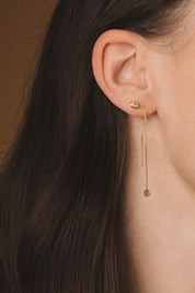 Oorbellen - earthread met disc