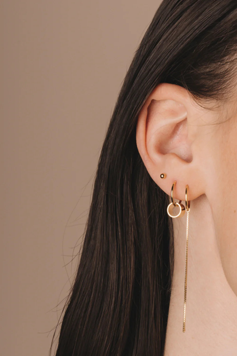 Oorbellen - hoop with fringe