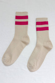 Her Socks Varsity - Magenta