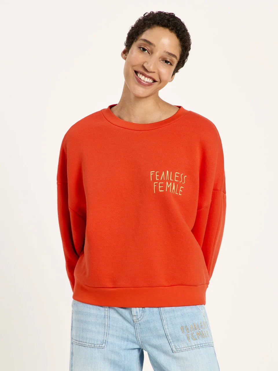 fearless female - oversized sweatshirt
