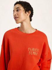fearless female - oversized sweatshirt