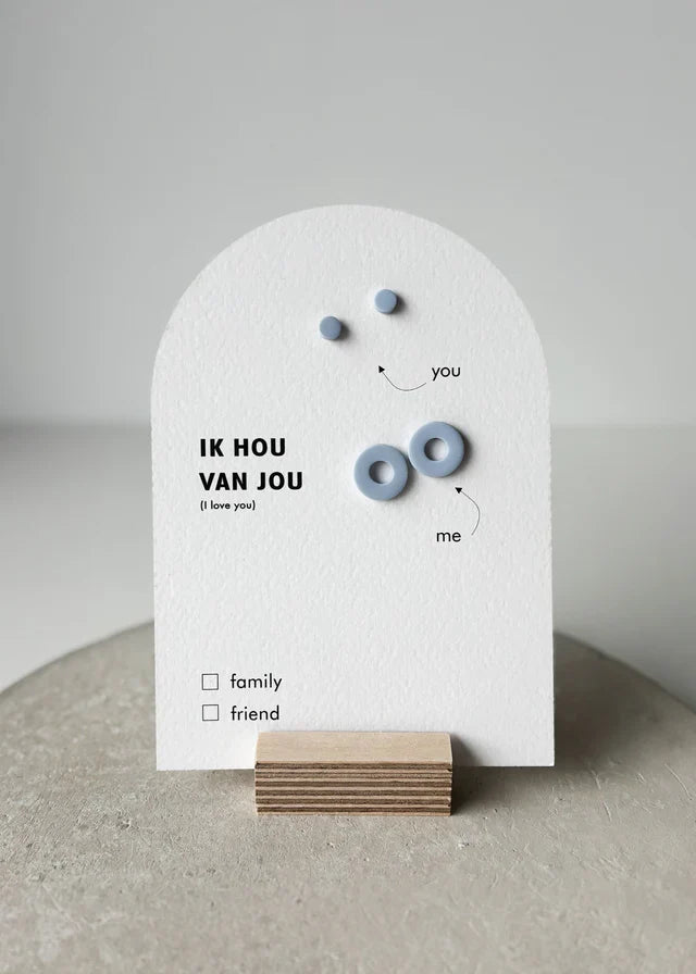 Oorbellen - geschenkkaartje