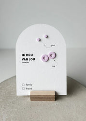 Oorbellen - geschenkkaartje