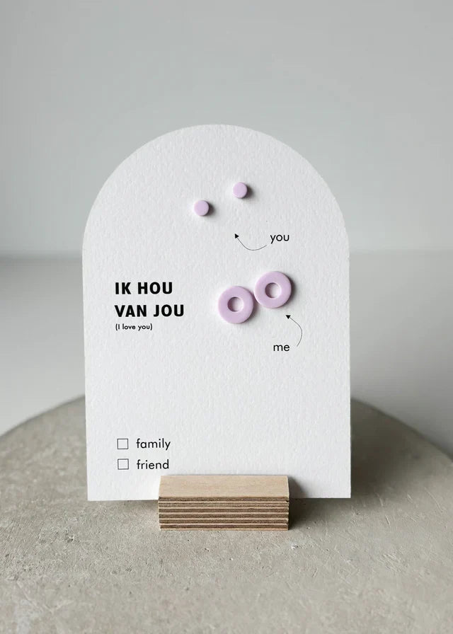 Oorbellen - geschenkkaartje