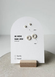 Oorbellen - geschenkkaartje