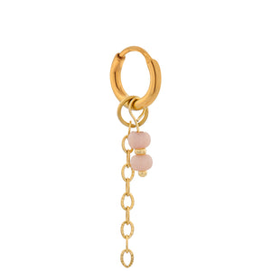 Oorbel - Golden sand hoop gold