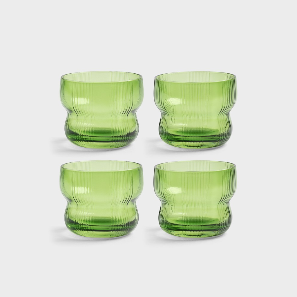 circus glass s/4 - green