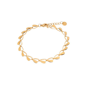 Armband - Half hearts gold