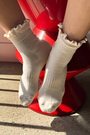 ruffled hugger crew socks