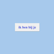 Ik ben bij je - Strijklabel op kaartje