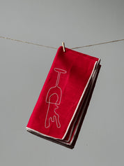 wine - set linnen servetten