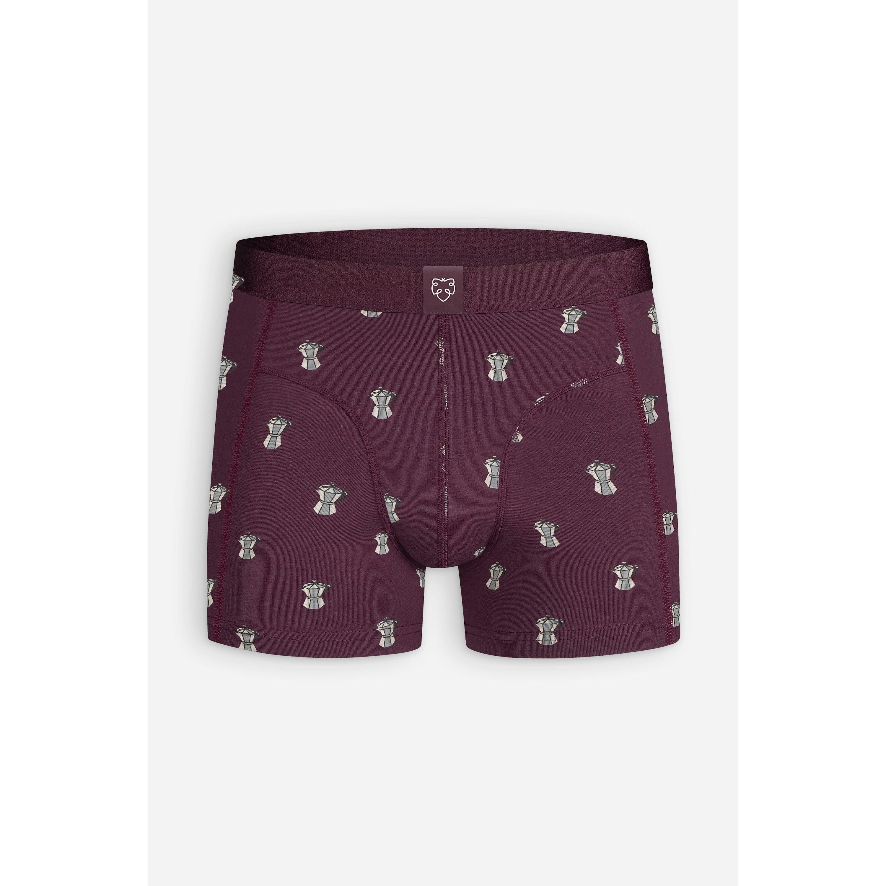 Burgundy percolator boxer brief